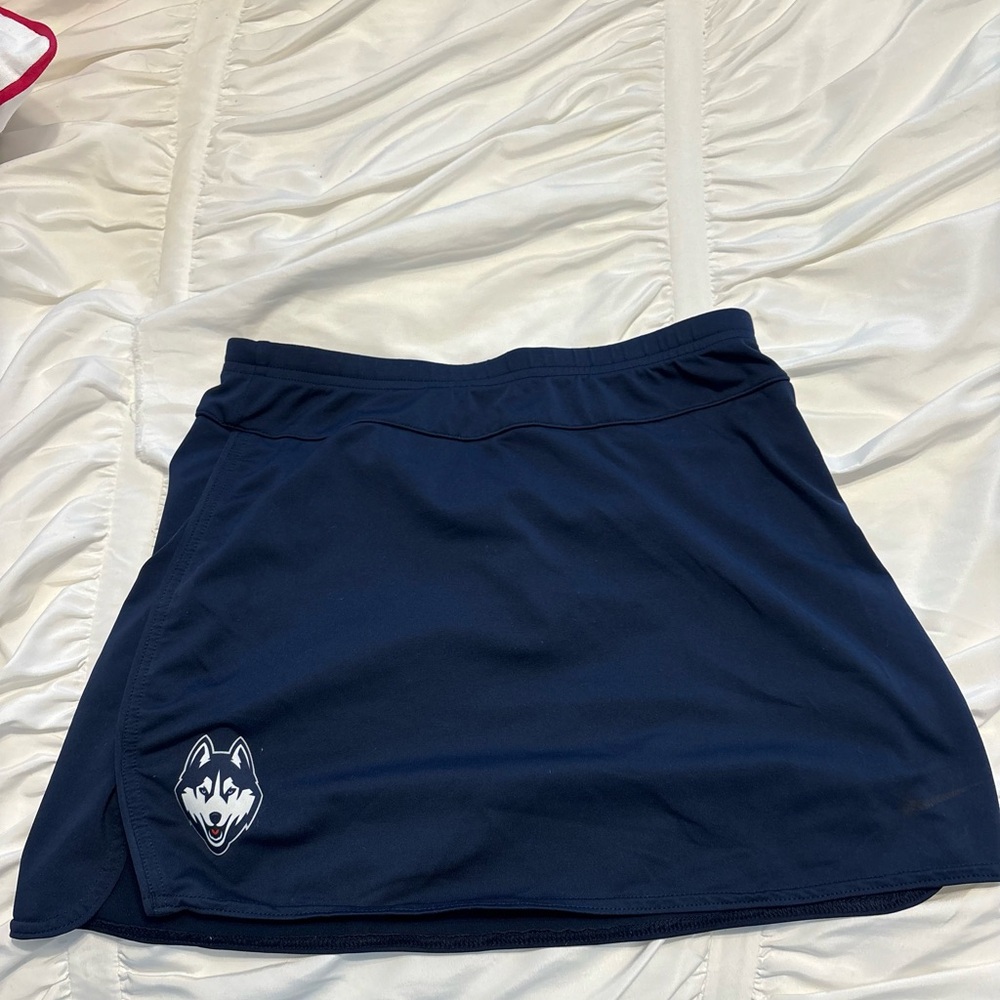 Navy Blue Athletic Skirt with UConn logo